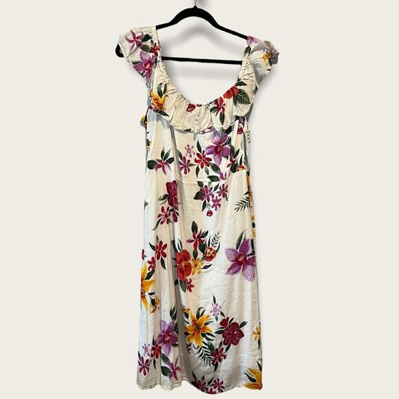 Old Navy Plus flutter Ruffle Neckline Knee Length dress size 1X - Picture 8 of 9